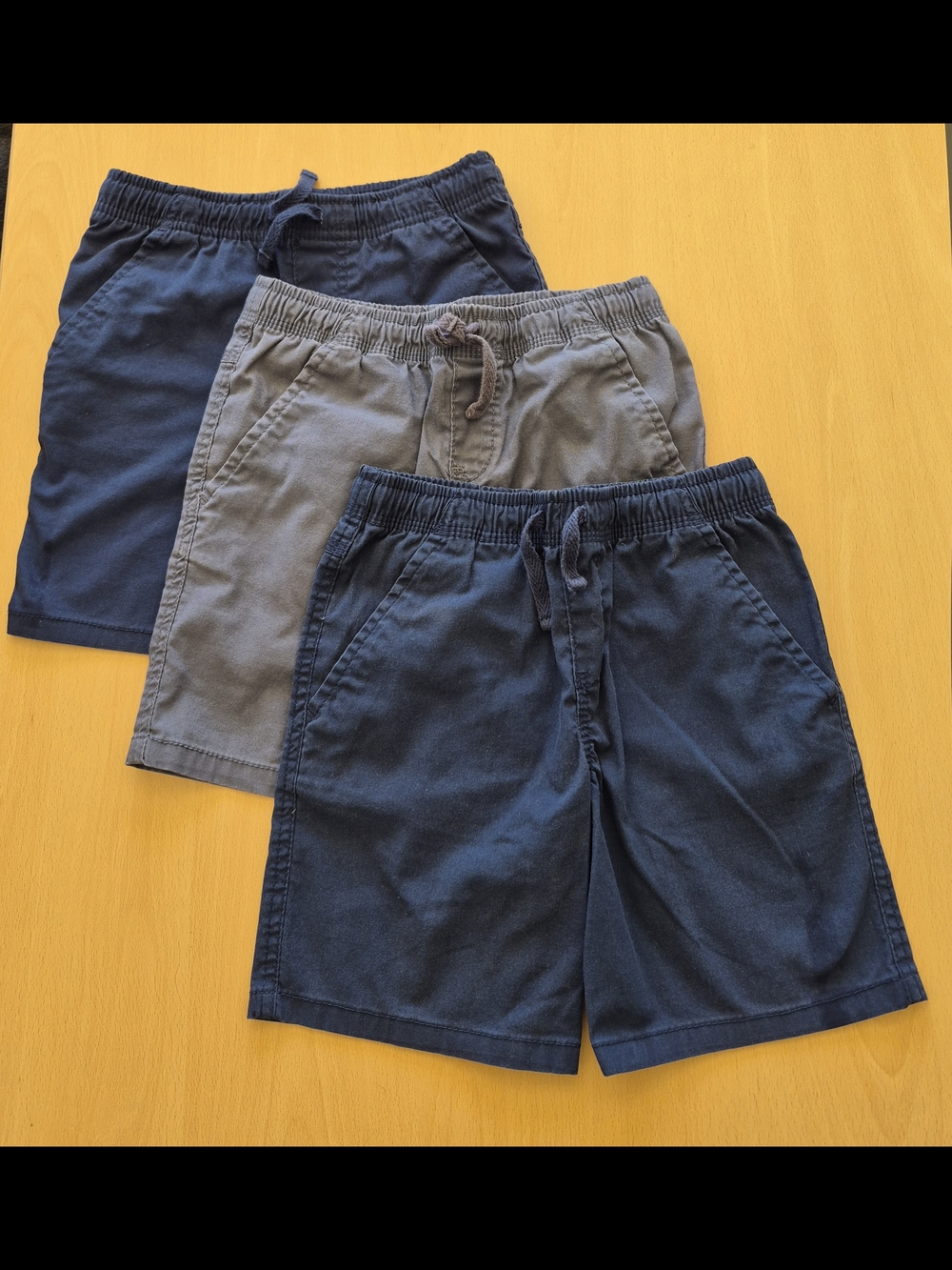 Set of 3 Pairs of Wonder Nation Boy's Drawstring Hybrid Shorts in Navy and Gray